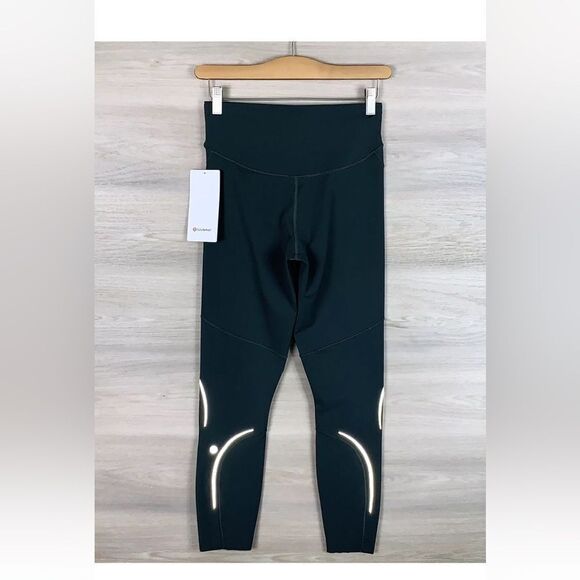 NWT New LULULEMON Base Pace High Rise HR Tight Reflective Smoked Spruce Green 2 - Picture 6 of 8